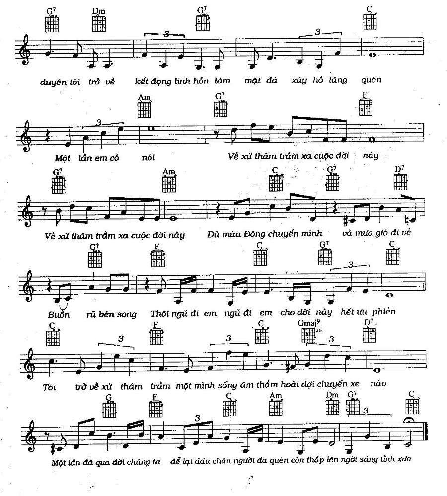 Sheet nhạc Xứ Thâm Trầm 2